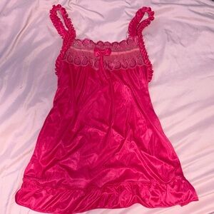 Hot pink 2000’s Lace Trim Nightgown